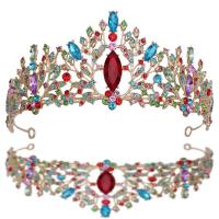 Tiaras, Sinc Alloy, plátáilte, do bhean & le rhinestone, dathanna níos mó le haghaidh rogha, 150x57mm, Díolta De réir PC