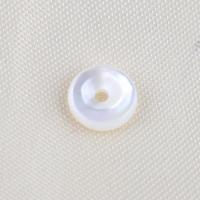 Naturliga vita Snäckskalspärlor, White Shell, Rund, DIY, vit, 7.90x2.40mm, Hål:Ca 1.4mm, Säljs av PC