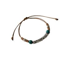 Zinklegering armbandkettingen, Zinc Alloy, met Porselein & Wax, plated, voor vrouw, meer kleuren voor de keuze, 14-20CM, Verkocht door PC