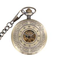 Sinc Alloy Pocket Watch, le Rubber, Babhta, plátáilte, seanré & unisex & gas-Winder & luminated, 48x48x16mm, Fad Thart 14.8 Inse, Díolta De réir PC