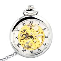 Zinc Alloy Pocket Watch, met Glas & Plastic, Ronde, plated, Vintage & uniseks & stam-winder, meer kleuren voor de keuze, 42x11mm, Verkocht door PC