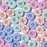 Polymer Clay Beads Flat Round DIY mixed colors 10mm Approx Sold By Bag