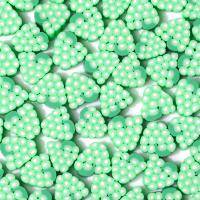 Grânulos de argila de polímero, Uva, DIY, verde, 10mm, Aprox 1000PCs/Bag, vendido por Bag