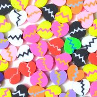 Polymer lerperler, Polymer Clay, Heart, du kan DIY, blandede farver, 10mm, Ca. 1000pc'er/Bag, Solgt af Bag