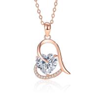 Circón cúbico micr3ofono pavimenta collar de plata esterlina, Plata de ley 925, con 1.97inch extender cadena, chapado, Joyería & micro arcilla de zirconia cúbica & para mujer, más colores para la opción, libre de níquel, plomo & cadmio, longitud aproximado 15.74 Inch, Vendido por UD