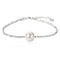 925 Sterling Silver Jewelry Sets with Glass Pearl with 1.97inch 1.57inch extender chain fashion jewelry & for woman nickel lead & cadmium free Length Approx 15.74 Inch Approx 6.3 Inch Sold By PC