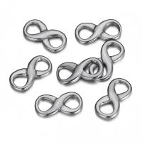 Roestvrijstaal sieraden gesp, 304 Stainless Steel, Numero 8, tee-se-itse, 7x15mm, 10PC/laukku, Myymät laukku