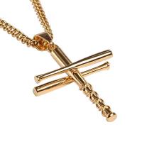 Stainless Steel Jewelry Necklace 316 Stainless Steel Cross plated Unisex Length Approx 60 cm Sold By PC