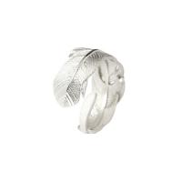 Sterling Silver smycken finger ring, 925 Sterling Silver, plated, för kvinna, platina färg, Storlek:7, Säljs av PC