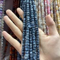 Natuurlijke Effloresce Agaat kralen, Kubus, DIY, meer kleuren voor de keuze, 6-7mm, Ca 72pC's/Strand, Per verkocht Ca 38 cm Strand