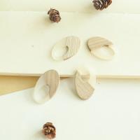 Wood Pendants with Resin Oval DIY & hollow Approx Sold By Bag