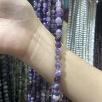 Contas de ametista naturais, Roda, DIY, roxo, 8mm, Aprox 45PCs/Strand, vendido para Aprox 38 cm Strand