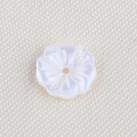 Naturliga vita Snäckskalspärlor, White Shell, Blomma, DIY, vit, 8x7.80x1.60mm, Säljs av PC