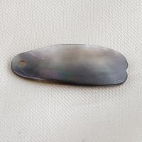 Gamtos Juoda Shell Pakabukai, Juoda "Shell", Pasidaryk pats, juodas, 27.80x10.50x2.50mm, Pardavė PC