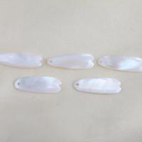 Natural White Shell Hangers, DIY, wit, 27.80x10x2.40mm, Gat:Ca 0.7mm, Verkocht door PC