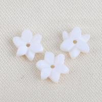 Natural White Shell Perler, Flower, du kan DIY, hvid, 7.20x2.20mm, Solgt af PC