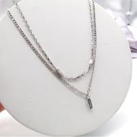 Titanium Steel Necklace fashion jewelry & for woman nickel lead & cadmium free 50cm Sold By PC