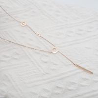 Collier d'acier titane, bijoux de mode & pour femme, protéger l'environnement, sans nickel, plomb et cadmium, 45cm, Vendu par PC