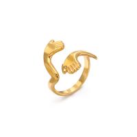 acero inoxidable 304 Anillo de dedo Cuff, diferentes estilos para la opción & para mujer, tamaño:7, Vendido por UD