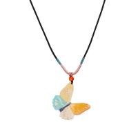 Collier acrylique, avec corde de cire, papillon, fait à la main, Réglable & bijoux de mode & pour femme, plus de couleurs à choisir, Longueur Environ 64.6 cm, Vendu par PC