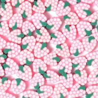 Polymer Ton Perlen , Traube, DIY, Rosa, 10mm, ca. 1000PCs/Tasche, verkauft von Tasche