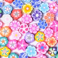 Polymer Clay Beads Flower DIY mixed colors 10mm Approx Sold By Bag