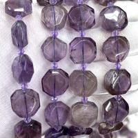 Natuurlijke Amethyst kralen, Amethist, DIY & gefacetteerde, purper, 15x16mm, Per verkocht Ca 38 cm Strand