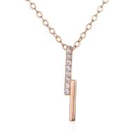 Circón cúbico micr3ofono pavimenta collar de plata esterlina, Plata de ley 925, con 1.97inch extender cadena, chapado, Joyería & micro arcilla de zirconia cúbica & para mujer, más colores para la opción, libre de níquel, plomo & cadmio, longitud aproximado 15.74 Inch, Vendido por UD