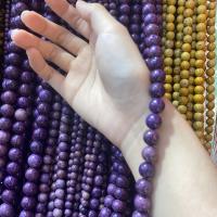 Gemstone Jewelry Beads Purple Stone Round DIY purple Sold Per Approx 38 cm Strand