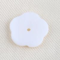 Přírodní korálky White Shell, Květina, DIY, bílý, 12x2mm, Prodáno By PC