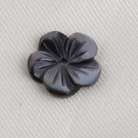 Coirníní Dubh Shell, Flower, DIY, dubh, 11.80x1.80mm, Poll:Thart 0.7mm, Díolta De réir PC