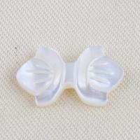 Naturliga vita Snäckskalspärlor, White Shell, Bowknot, DIY, vit, 17x9.90x2.60mm, Säljs av PC