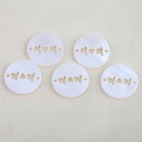 Connettore di shell, bianco conchiglia, Cerchio, DIY, bianco, 14.80x1.50mm, Foro:Appross. 1.1mm, Venduto da PC