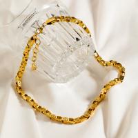 Collana in acciaio inossidabile, 304 acciaio inox, with 6.4cm extender chain, placcato, gioielli di moda & per la donna, oro, assenza di nichel,piombo&cadmio, Lunghezza Appross. 43.3 mm, Venduto da PC