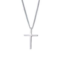 Sterling Silver Halsband, 925 Sterling Silver, med 5CM extender kedja, Cross, plated, för kvinna, fler färger för val, Längd Ca 45 cm, Säljs av PC