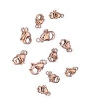 Titanium Alloy Lobster Clasp plated DIY rose gold color Sold By Lot