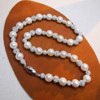 Sterling Silver Κολιέ, 925 ασημένιο ασήμι, με Shell Pearl, κοσμήματα μόδας & για άνδρες και γυναίκες, περισσότερα χρώματα για την επιλογή, νικέλιο, μόλυβδο και κάδμιο ελεύθεροι, 45cm, Sold Με PC