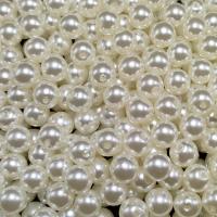 ABS plastiko karoliukai, ABS plastikas pearl, Turas, Pasidaryk pats, baltas, 10mm, Pardavė PC