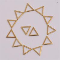 Ihåliga Brass Hängen, Mässing, Triangle, DIY, ursprungliga färgen, nickel, bly och kadmium gratis, 8x0.60mm, Ca 100PC/Bag, Säljs av Bag