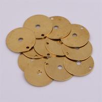 Ihåliga Brass Hängen, Mässing, Flat Round, DIY, ursprungliga färgen, nickel, bly och kadmium gratis, 25x0.80mm, Ca 100PC/Bag, Säljs av Bag