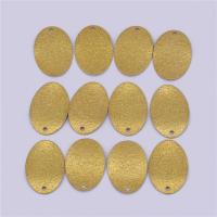 Brass Korut Riipukset, Messinki, Flat Oval, tee-se-itse, alkuperäinen väri, nikkeli, lyijy ja kadmium vapaa, 13.50x20.50x0.40mm, N. 100PC/laukku, Myymät laukku