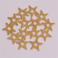 Colgantes hueco de latón, metal, Estrella, Bricolaje, color original, libre de níquel, plomo & cadmio, 15.50x1mm, aproximado 100PCs/Bolsa, Vendido por Bolsa