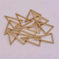 Hule Brass Vedhæng, Messing, Triangle, du kan DIY, oprindelige farve, nikkel, bly & cadmium fri, 22.50x16x1.20mm, Ca. 100pc'er/Bag, Solgt af Bag