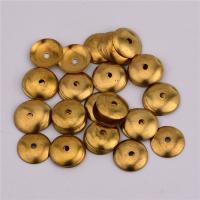 Ihåliga Brass Hängen, Mässing, Flat Round, DIY, ursprungliga färgen, nickel, bly och kadmium gratis, 12x0.30mm, Ca 100PC/Bag, Säljs av Bag