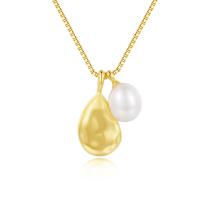 Colares de esterlina de prata, 925 de prata esterlina, with Shell Pearl, with 1.97inch extender chain, banhado, joias de moda & para mulher, Mais cores pare escolha, níquel, chumbo e cádmio livre, comprimento Aprox 15.74 inchaltura, vendido por PC