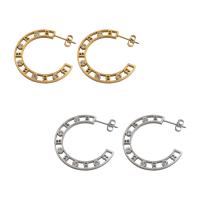 Stainless Steel Stud Earrings 304 Stainless Steel fashion jewelry & for woman & with rhinestone Sold By Pair