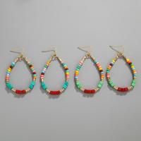 Pendientes de turquesa, Seedbead, con turquesa, Gota, Joyería & para mujer, más colores para la opción, 67x38mm, Vendido por Par