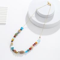 Lampwork Necklace Brass with Lampwork fashion jewelry & Bohemian style & for woman Length Approx 68 cm Sold By PC