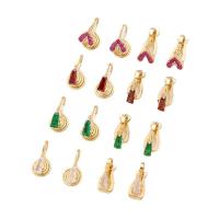 Accessoire clip en laiton pour boucle d'oreille, Placage, DIY & styles différents pour le choix & pavé de micro zircon, plus de couleurs à choisir, Vendu par PC