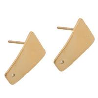 Roestvrij staal Earring bericht, 304 roestvrij staal, plated, DIY, gouden, 10.50x16x12mm, Verkocht door pair